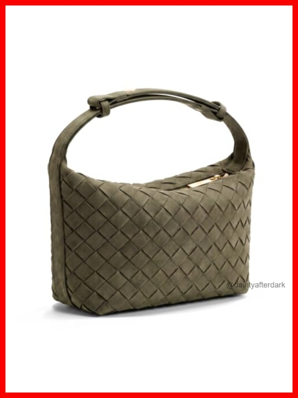 Faux Suede Woven Hobo Shoulder Bag with Adjustable Strap